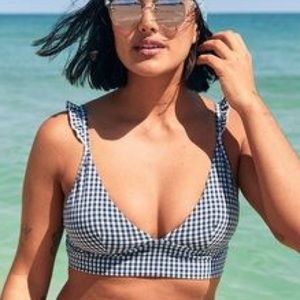 Aerie Gingham Triangle Bikini Top